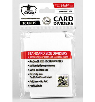 Card Dividers x10 Hvit Ultimate Guard